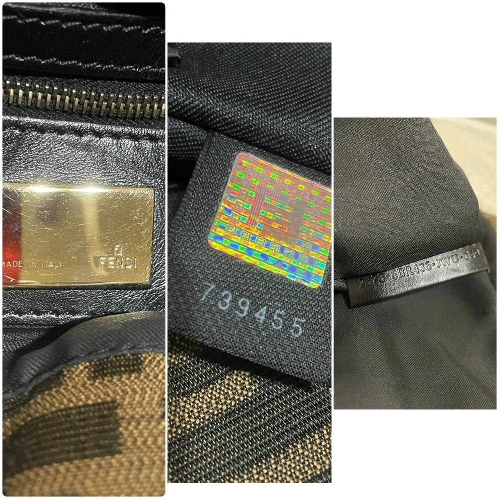 Fendi Zucca Canvas Shoulder Bag